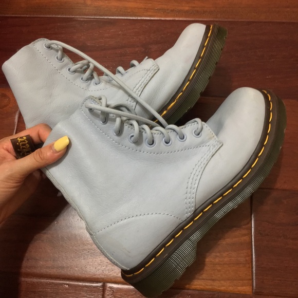 light blue dr martens